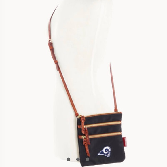 Dooney & Bourke NFL Rams N S Triple Zip Crossbody with ID holder NWT - Picture 4 of 12